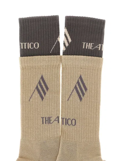 Attico Logo Socks Beige