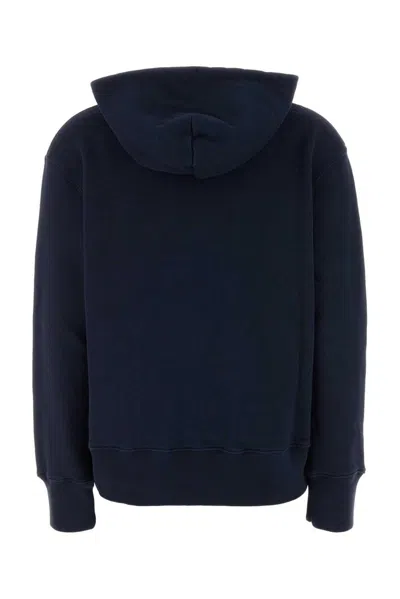 Autry Melange Light Grey Cotton Main Wom Sweatshirt In Blue