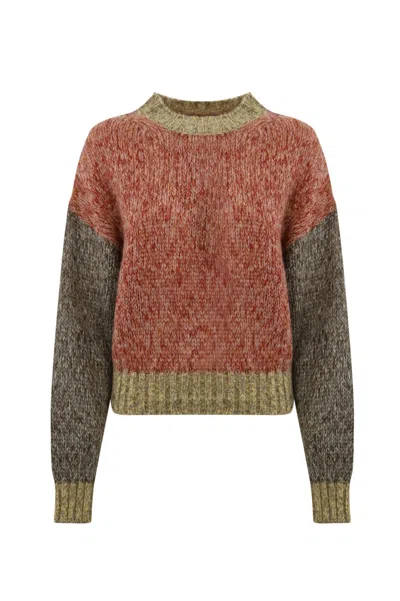 Weekend Max Mara Melange Red Acrylic Blend Dionigi Sweater In Burgundy