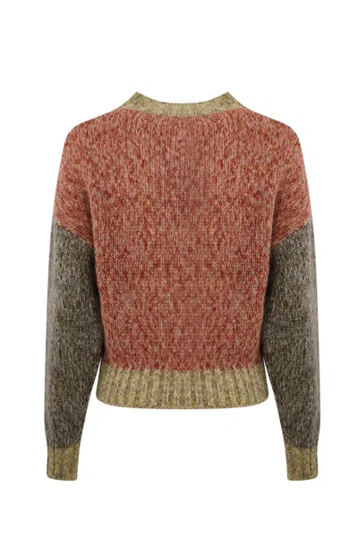 Weekend Max Mara Melange Red Acrylic Blend Dionigi Sweater In Burgundy