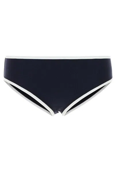 Miu Miu Midnight Blue Stretch Nylon Bikini Bottom