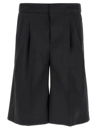 Pt Torino Midnight Blue Stretch Polyester Blend Bermuda Shorts