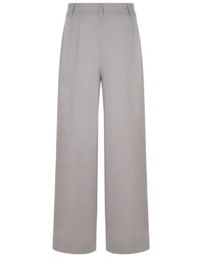 S Max Mara Midnight Wool Nichols Palazzo Pant In Gray