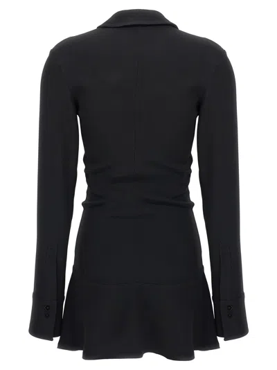 Attico Mini Dress With Deep V-neck In Black