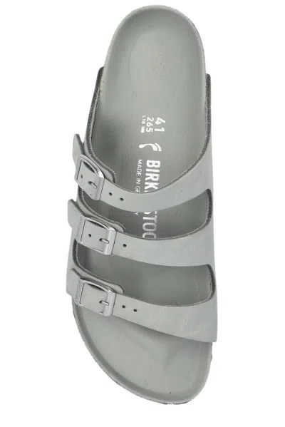 Birkenstock Mint Green Leather Florida Slippers