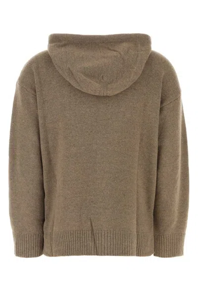 Weekend Max Mara Felpa Jerez In Misto Lana Fango  Donna