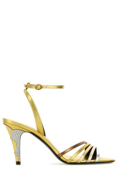 Valentino Adycrush 85 Heeled Sandals In Gold