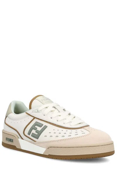 Fendi Match Leather Sneakers