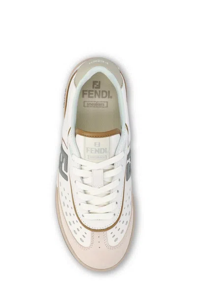 Fendi Match Leather Sneakers