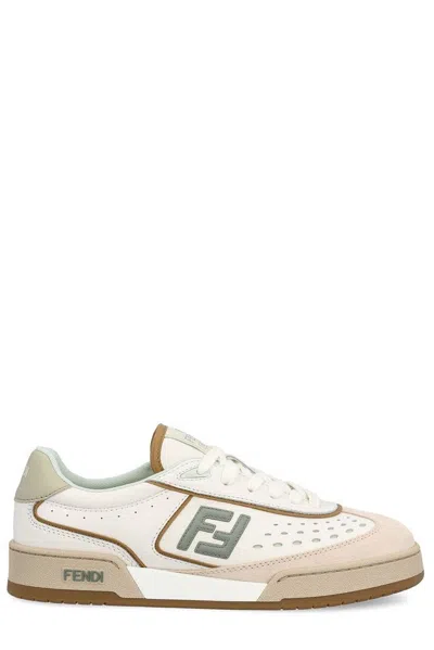 Fendi Match Leather Sneakers
