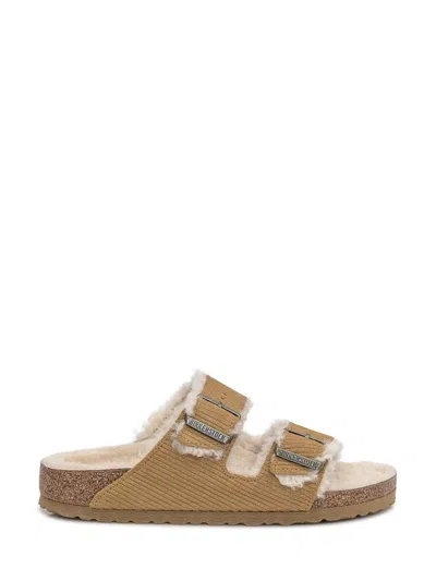 Birkenstock Mustard Suede Arizona Slippers