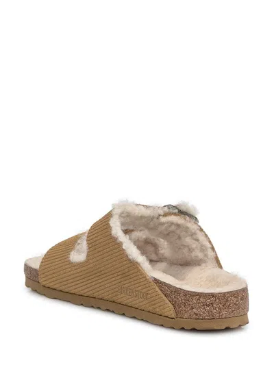 Birkenstock Mustard Suede Arizona Slippers