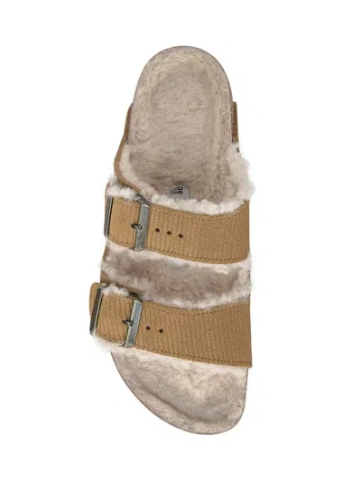 Birkenstock Mustard Suede Arizona Slippers