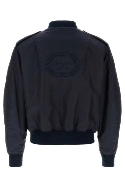 Givenchy Bomber Jacket With Epaulettes And Pockets In Blue