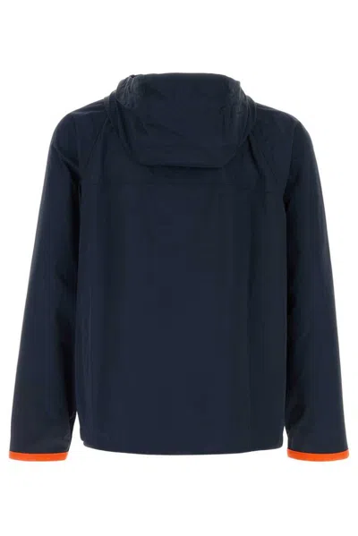 Fay Navy Blue Nylon Windbreaker In Blue