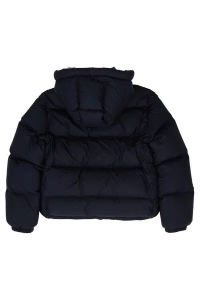Gucci Navy Blue Polyester Down Jacket In Black