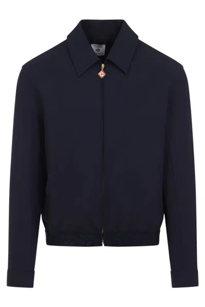Casablanca Navy Wool Sports Tailoring Jacket