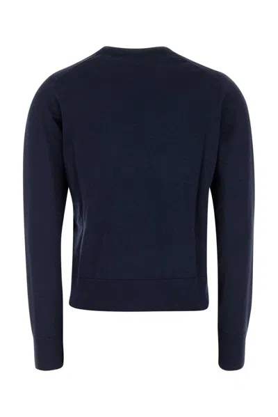 Maison Kitsuné Navy Blue Wool Sweater