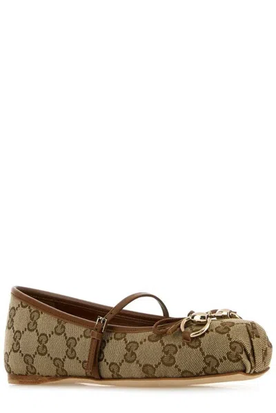 Gucci Original Gg Fabric Ballerinas