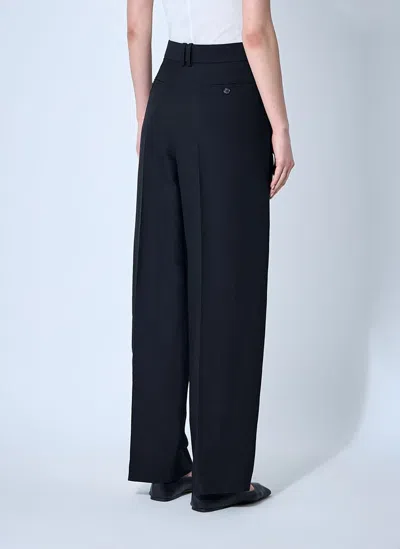 The Row Pipa Wide-leg Tailored Trousers In Black