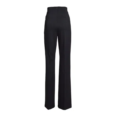 Sportmax Pants In Virgin Wool Blend In Black