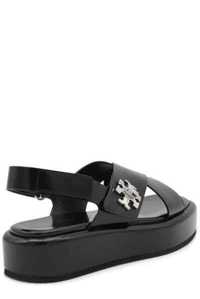 Tory Burch Peach Leather T Lock Sandals