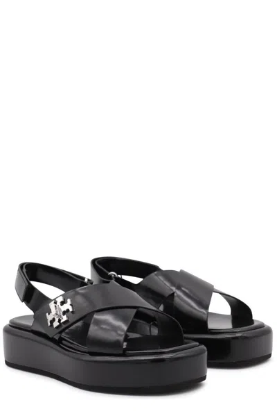 Tory Burch Peach Leather T Lock Sandals