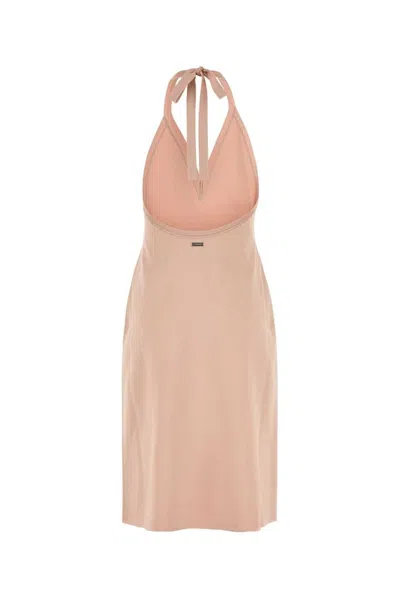 Ferragamo Abito In Misto Viscosa Stretch Rosa  Donna