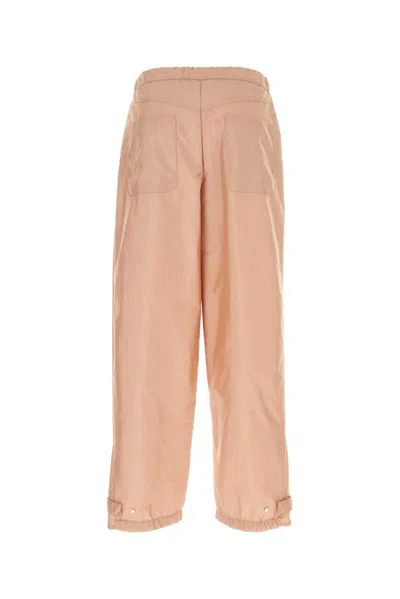Valentino Nylon Pant With Waist Drawstring And Adjustable Hem Straps In Neutral