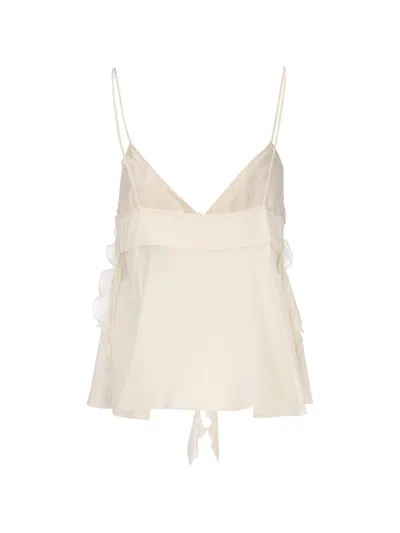 Chloé Silk Ruffle Sleeveless Top