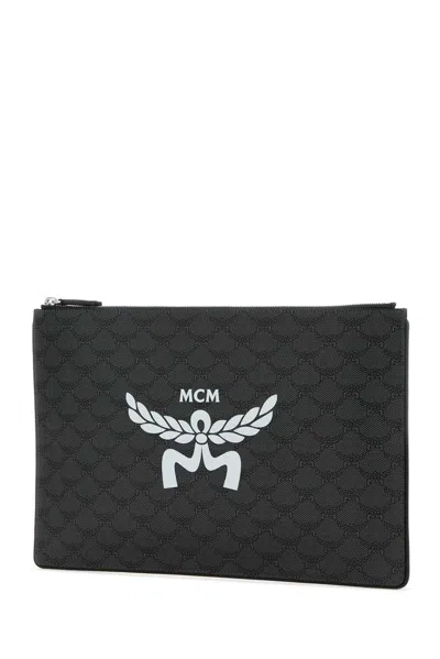 Mcm Printed Canvas Himmel Xl Clutch
