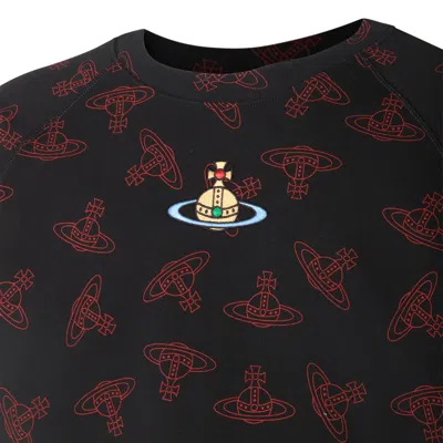 Vivienne Westwood Printed Cotton Oversize Sweatshirt In Brown