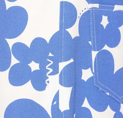 Marni Printed Denim Shorts