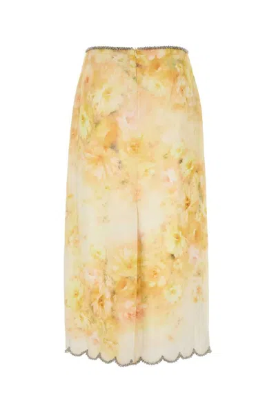 Zimmermann Women Printed Linen Crush Skirt