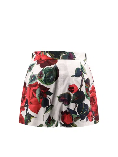Dolce & Gabbana Rose Printed Poplin Shorts