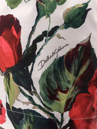 Dolce & Gabbana Rose Printed Poplin Shorts