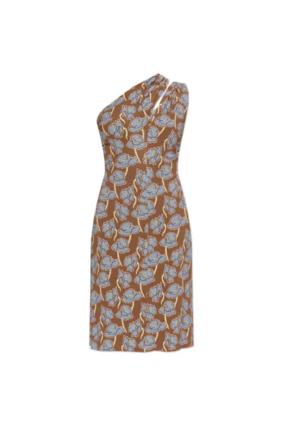 Versace One-shoulder Stretch Crepe Jersey Cocktail Dress