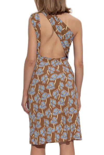 Versace One-shoulder Stretch Crepe Jersey Cocktail Dress