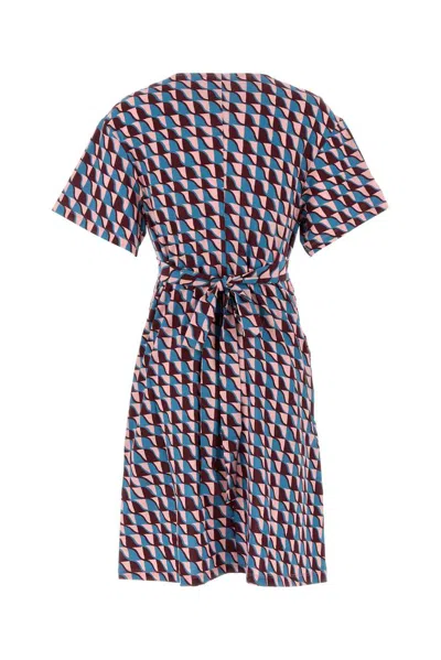 Weekend Max Mara Printed Stretch Lyocell Lucas Mini Dress
