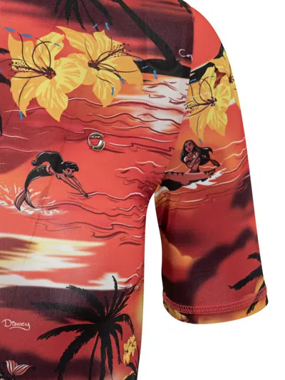 Coperni Tropical Print Stretch Viscose Disney T-shirt In Multi