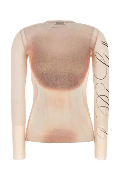 Jean Paul Gaultier Printed Tulle Top