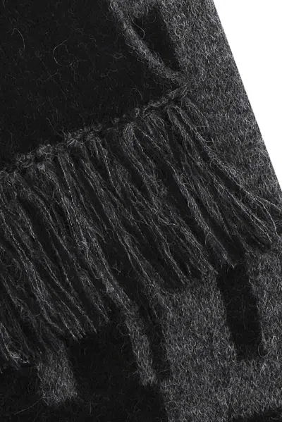 Saint Laurent Printed Wool Blend Scarf