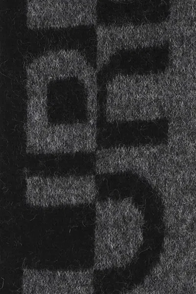 Saint Laurent Printed Wool Blend Scarf