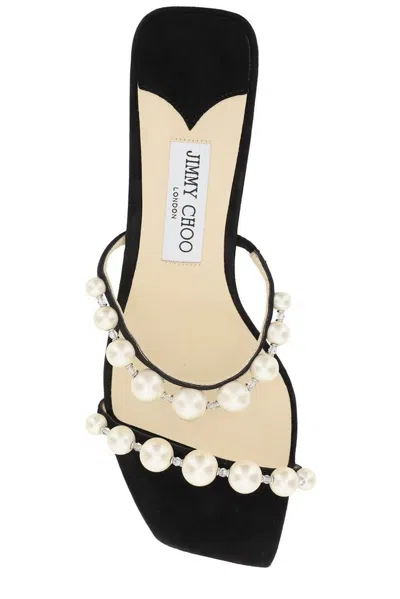 Jimmy Choo 'amara 45' Pearl Strap Suede Mules