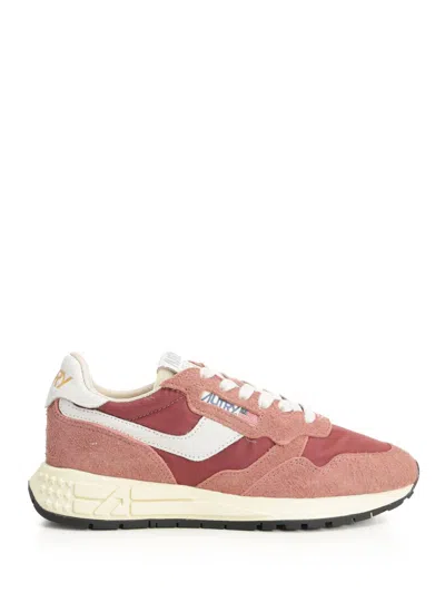 Autry Reelwind Low Sneakers Bordeaux In Pink