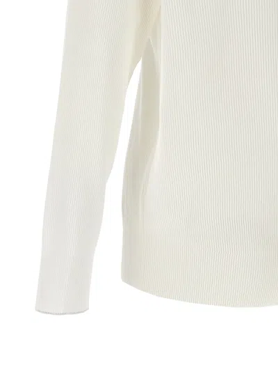 Brunello Cucinelli Ribbed Long Sleeve Polo Shirt