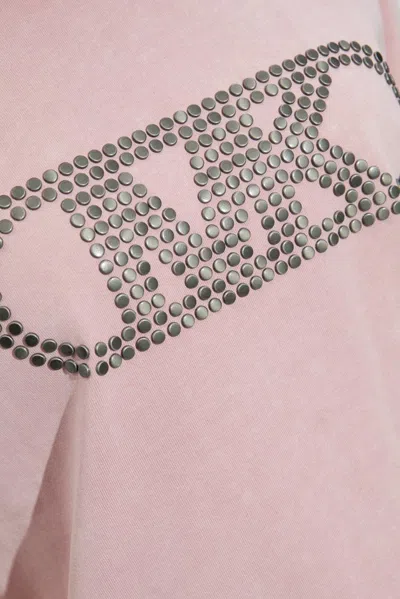 Michael Kors Sage Green Cotton T-shirt In Pink