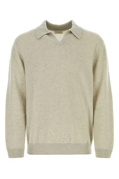 Le Kasha Midnight Blue Cashmere Gibson Sweater In Gray