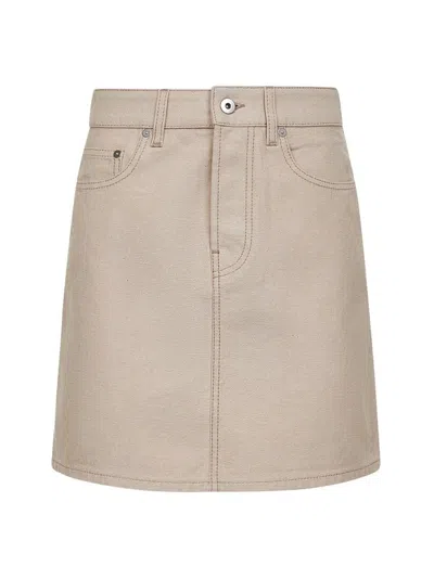 Burberry Equestrian Knight Denim Skirt