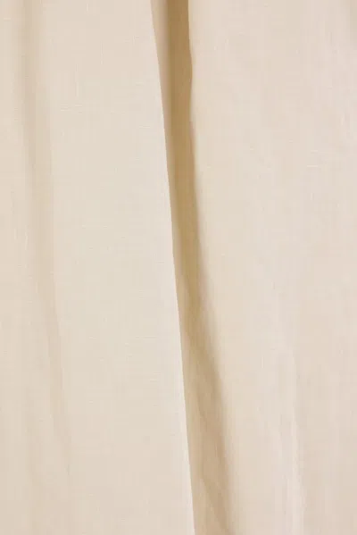 Max Mara Sand Linen Ronco Trench Coat In Neutral